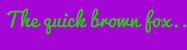 Image with Font Color 3BB826 and Background Color A506D6